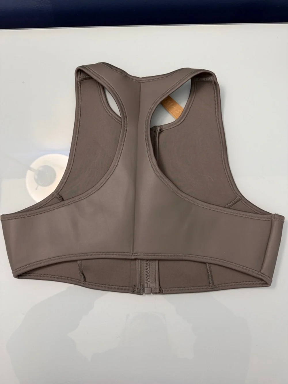 NWT SKIMS Rubberized Scuba Swim High Neck Bikini Top